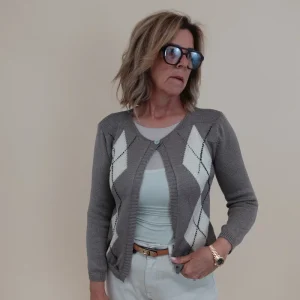 Cardigan Rombi Brown