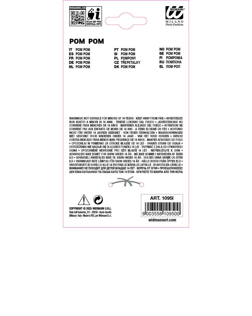 Pom pom tricolore - immagine 5