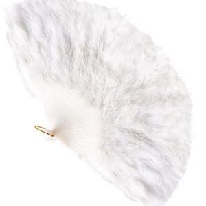 Ventaglio in piume bianco