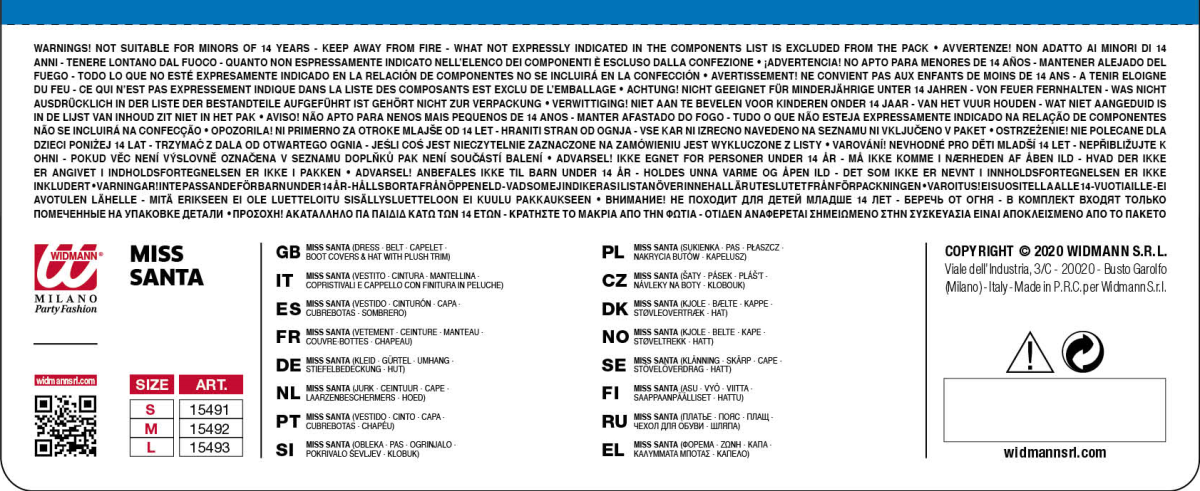 Costume di lusso Miss Santa - immagine 5