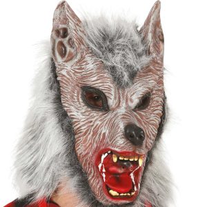 Maschera lupo con pelo