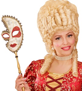 Maschera marchese de Sade con bastoncino lusso