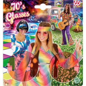 Occhiali anni 70 con lenti rosa
