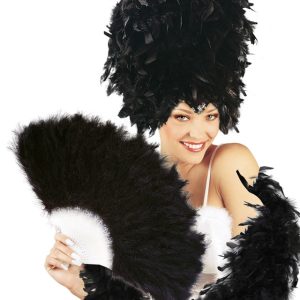 Ventaglio in piume nero