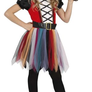 Vestito da piratessa con gonna multicolore
