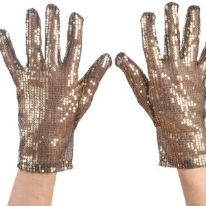 Paia di guanti in paillettes o