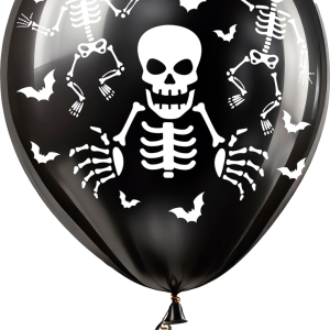 10 palloncini da 30 cm scheletro