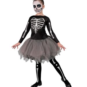 Vestito da scheletro bambina ballerina