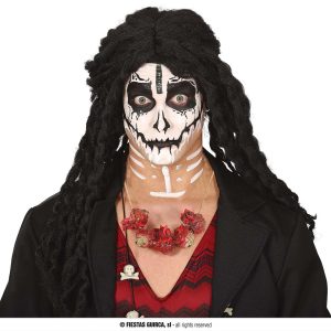 Collana vodoo zombie con ossa insanguinate