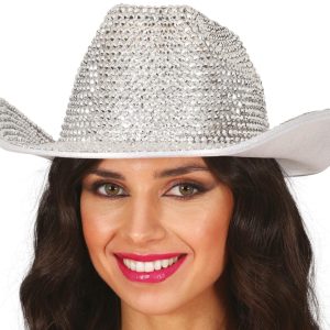 Cappello Cowboy con Brillanti Argento