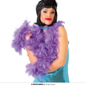 Boa di piume lilla cm 180