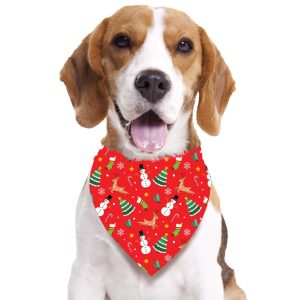 Bandana per cani con stampa natalizia