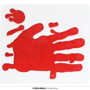 Vetrofania gel 20x25cm effetto mano sangue