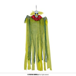 Decorazione pagliaccio pendente cm 120 con luce e movimento