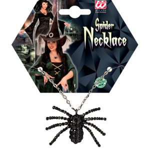 Collana ragno strass nero
