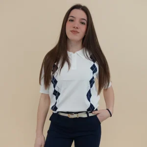 Polo Rombi Bianca
