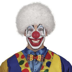 Parrucca riccia Bianca