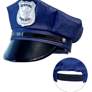 Cappello polizia regolabile misura bambino