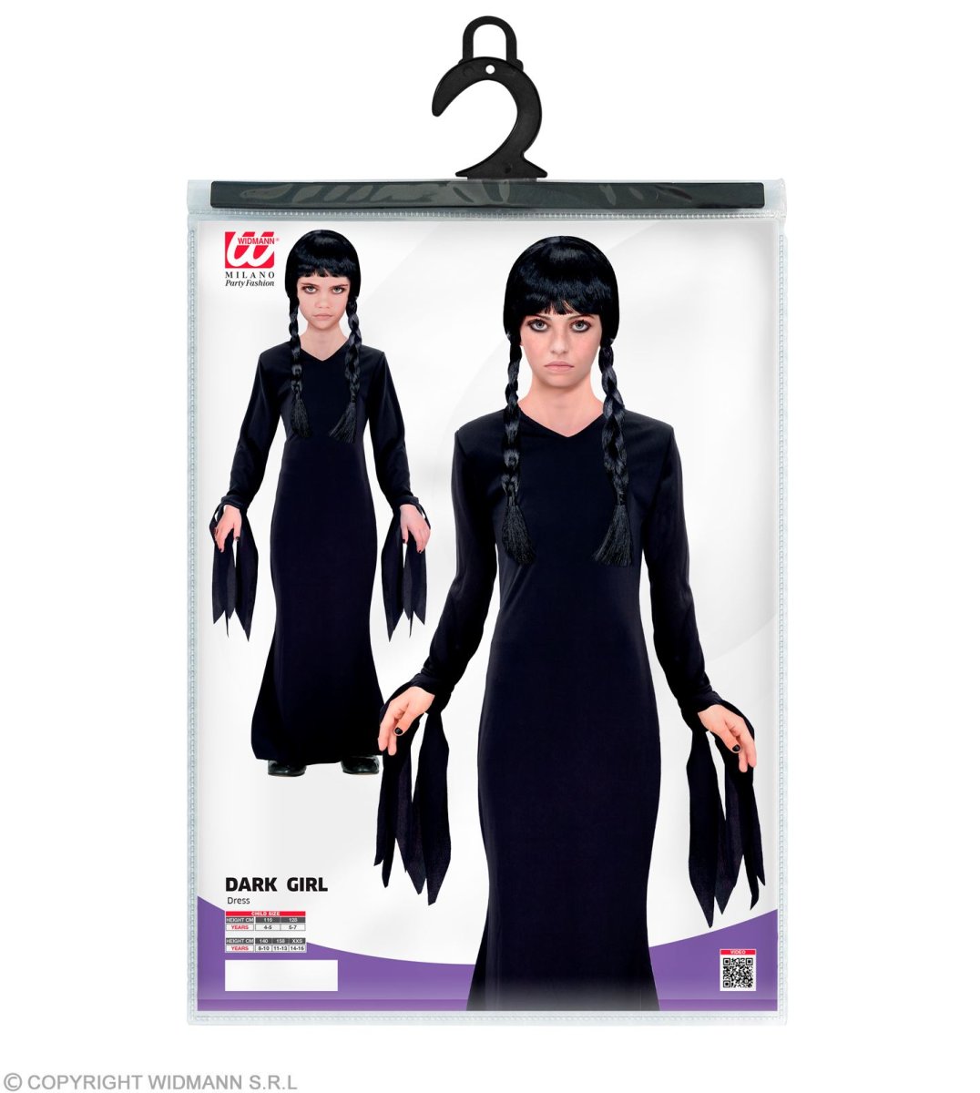 Costume da dark girl per bambina, gotico - immagine 3