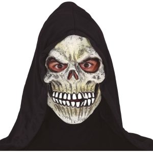 Maschera scheletro con cappuccio