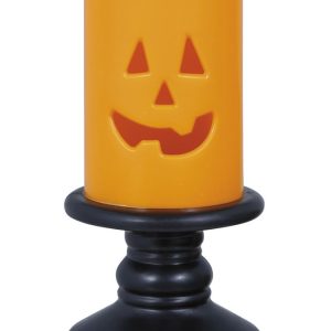 Candela di zucca con supporto 12cm