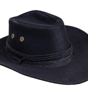Cappello Cowboy effetto tessuto nero