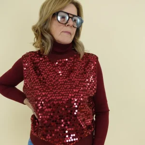 Gilet Morena Bordeaux