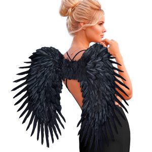 Ali piumate nere 80×65 cm
