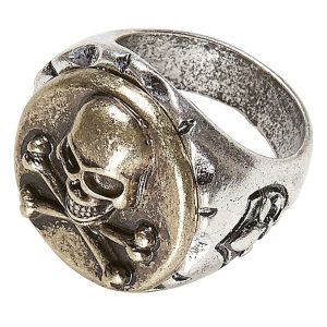 Anello teschio con ossa incrociate