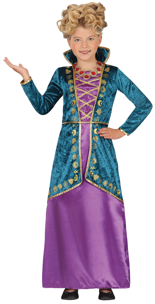 Costume da sorella strega viola e turchese - immagine 3