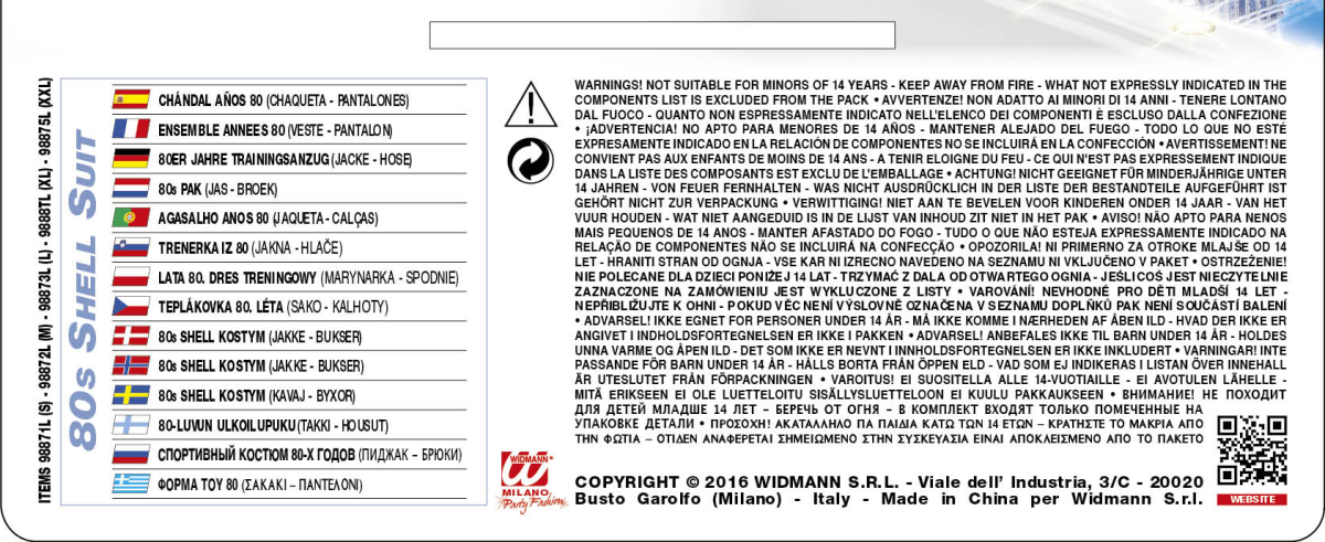 Costume tuta anni 80 Turchese - immagine 5
