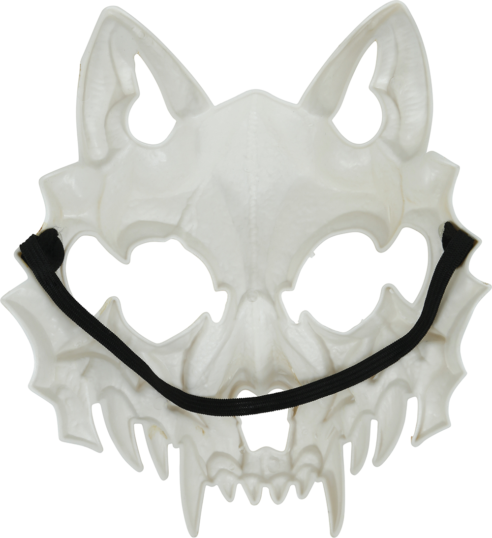 Maschera teschio di gatto spettrale per il viso di halloween - immagine 4