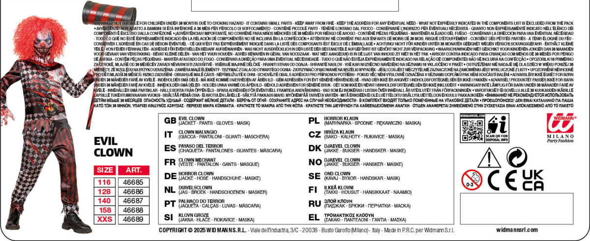 Costume da clown assassino - immagine 4