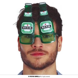 Occhiali bottiglie di birra