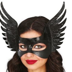 Maschera nera con ali