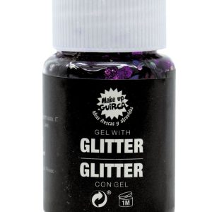 Barattolo glitter in gel viola 20 gr make up trucco
