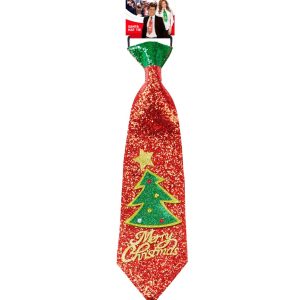 Cravatta albero di natale glitter