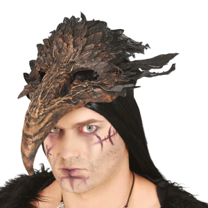 Maschera becco con piume