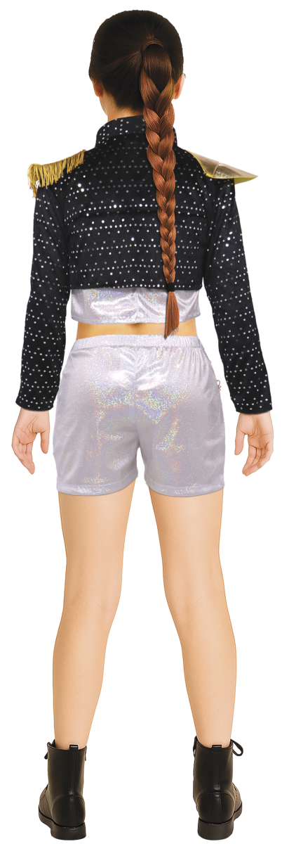 Costume da Popstar Leader Argentata - immagine 3