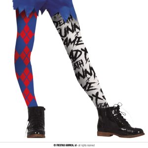 Collant stelle e strisce clown pagliaccio donna