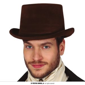 Cilindro marrone con elastico