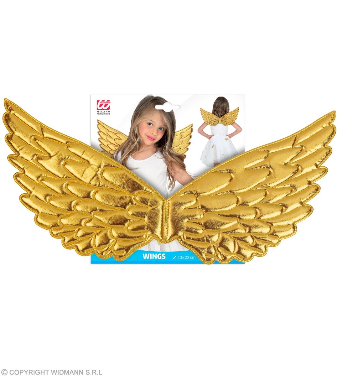 Ali d’angelo, 43×22 cm, oro in tessuto