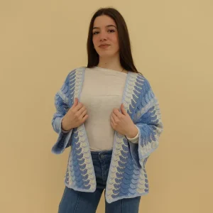 Cardigan Rainbow Azzurro