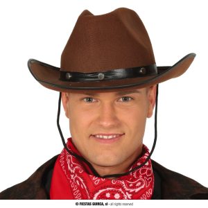 Cappello cowboy marrone in feltro