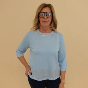 Maglia Donatella Azzurro