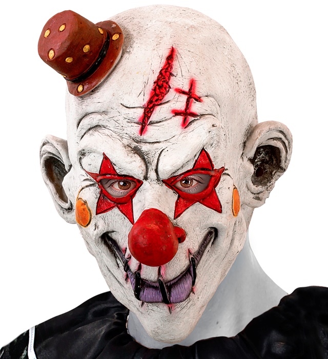 Maschera Killer Clown con mini cappello - immagine 2