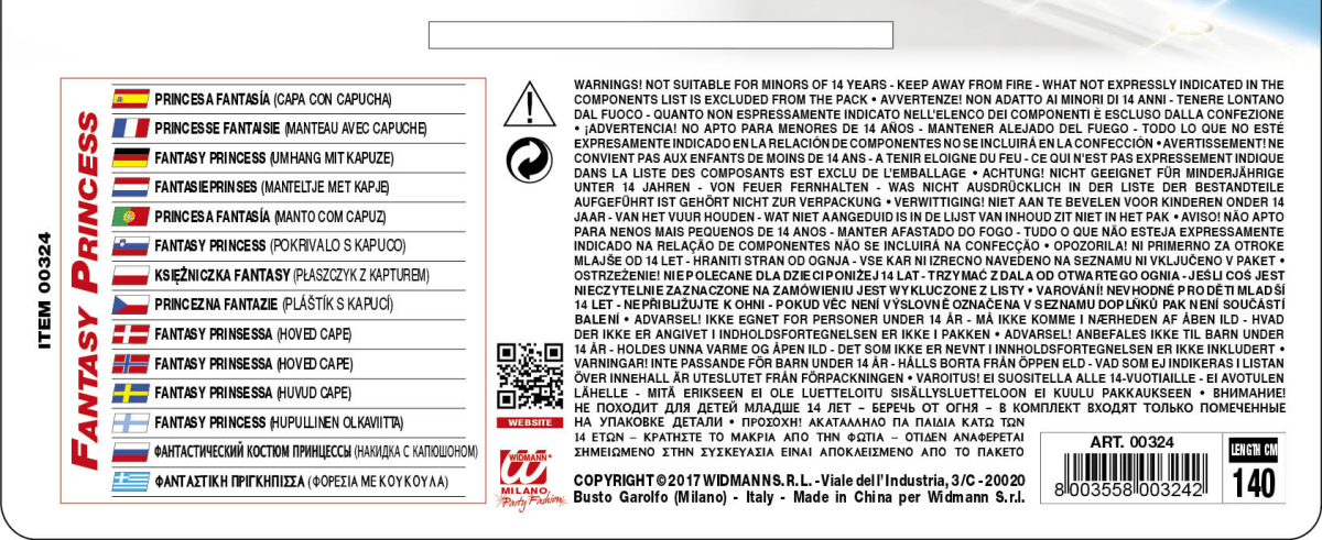 Mantello con cappuccio Fantasy Princess - immagine 4