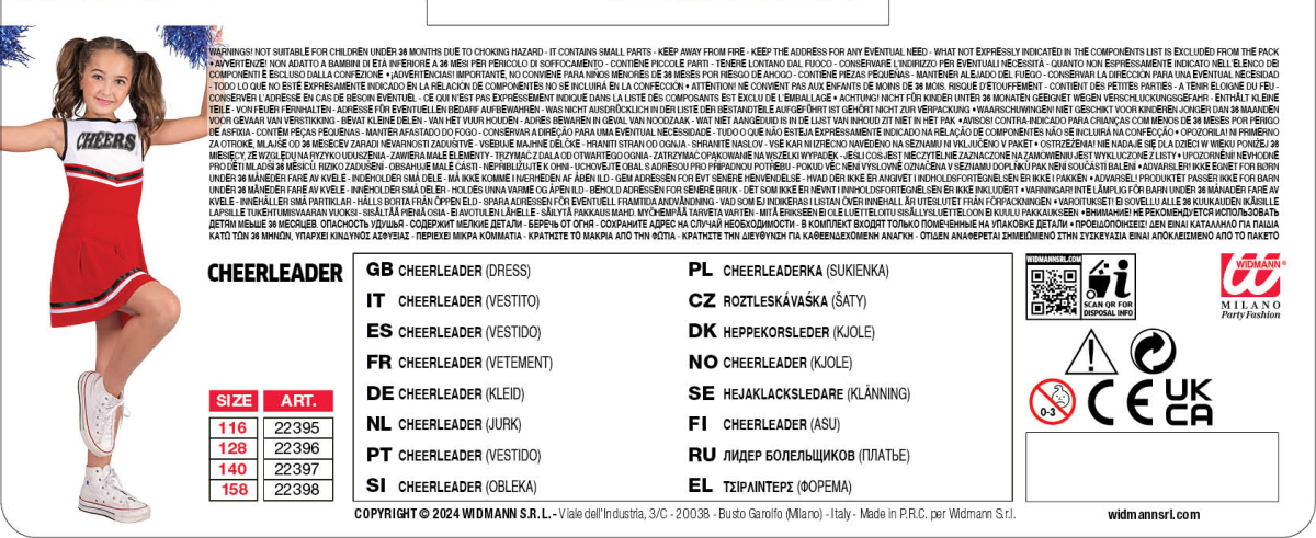 Costume da Cheerleader per Bambini - immagine 4