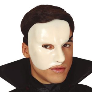 Maschera bianca mezzo viso