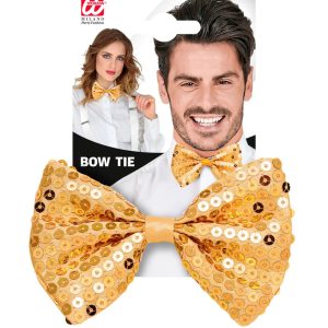 Papillon – farfallino in paillettes oro